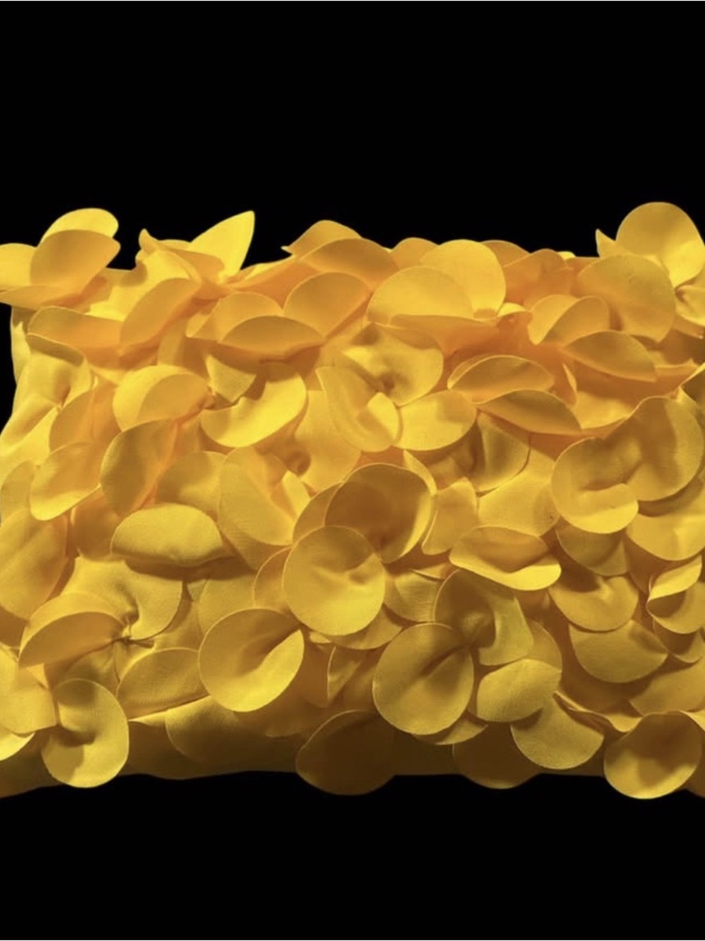 Yellow Floral Petal Decorative Pillow - Brand